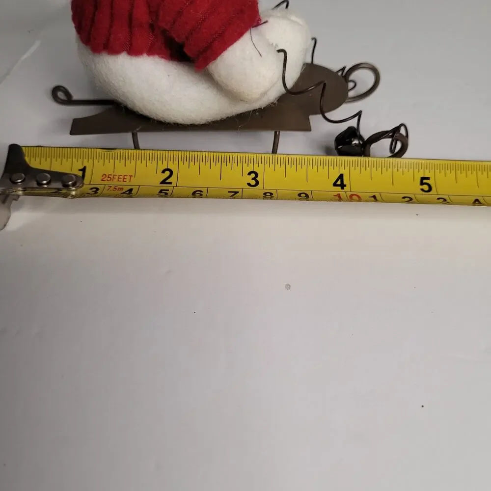 Festive Snowman on Sled Ornament - Holiday Decor